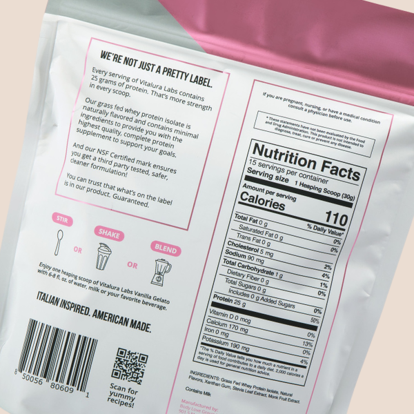 Isolat de protéines de lactosérum nourri à l'herbe